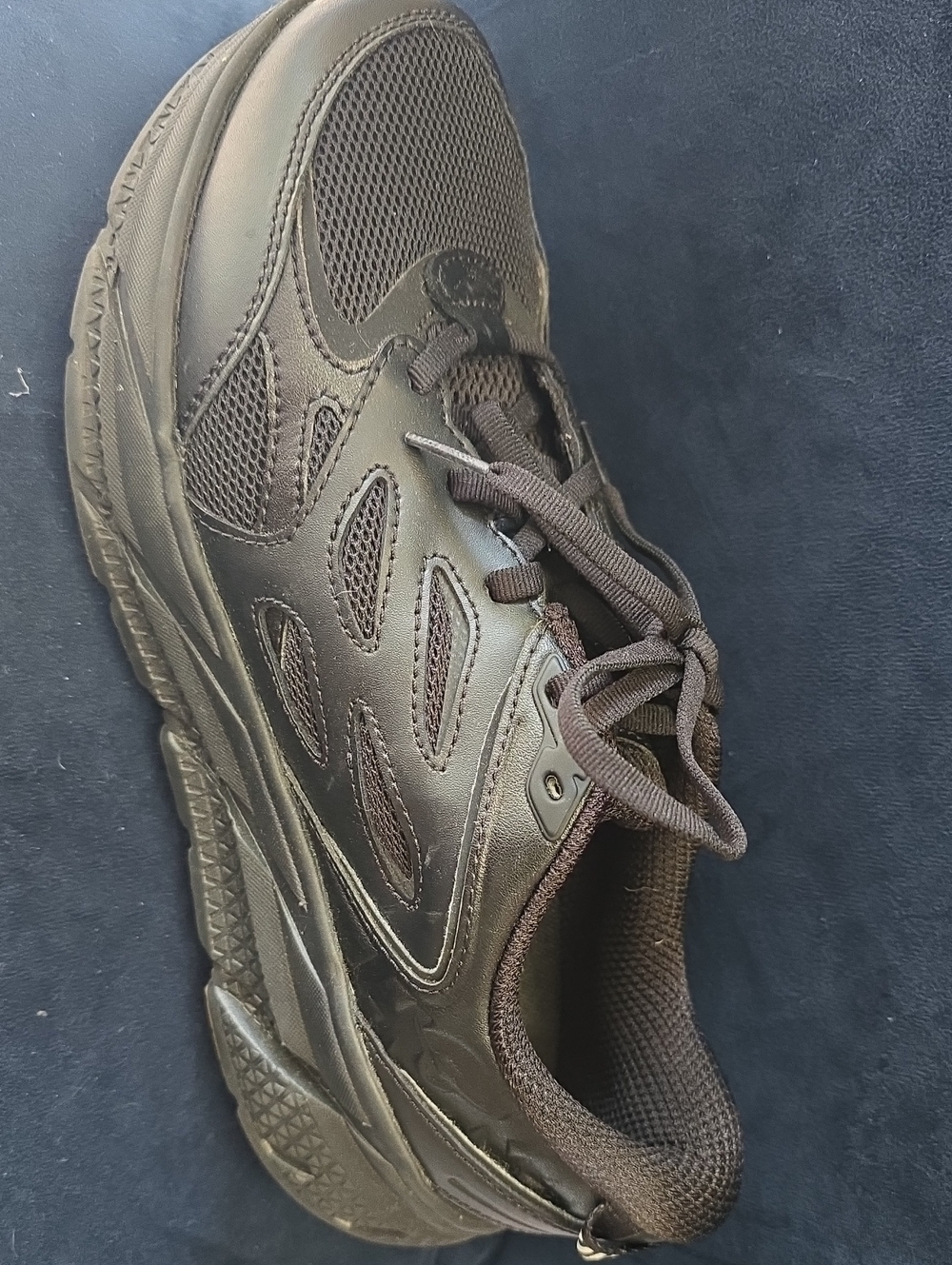Hoka Men's Dark Brown and Orange Trail Sneakers